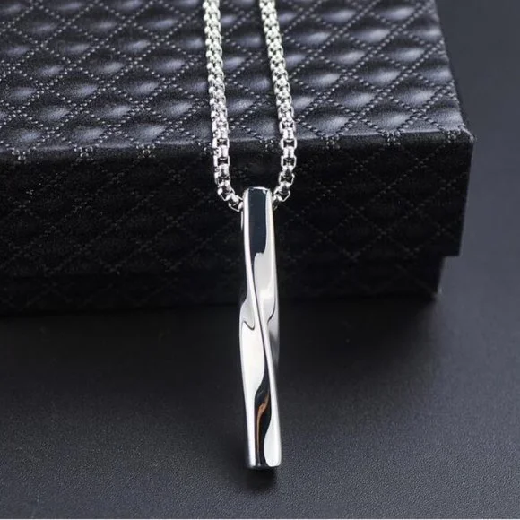 ❤️Trendy wild twist long strip pendant necklace for women/men, N90201P193