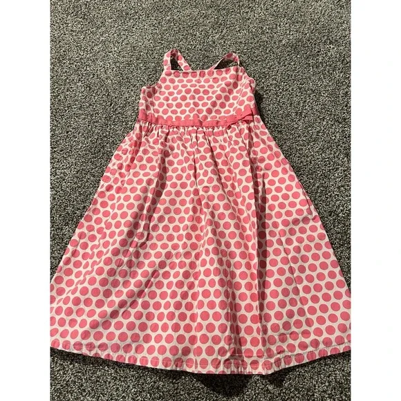Kk37 Gymboree girls size 10 pink polkadot dress beach vacation‎ sundress