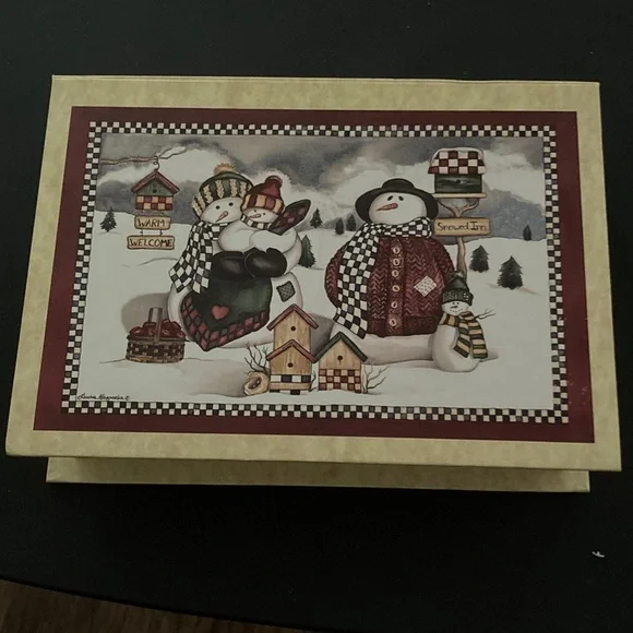 Snowman Winter Scene Decorative Box