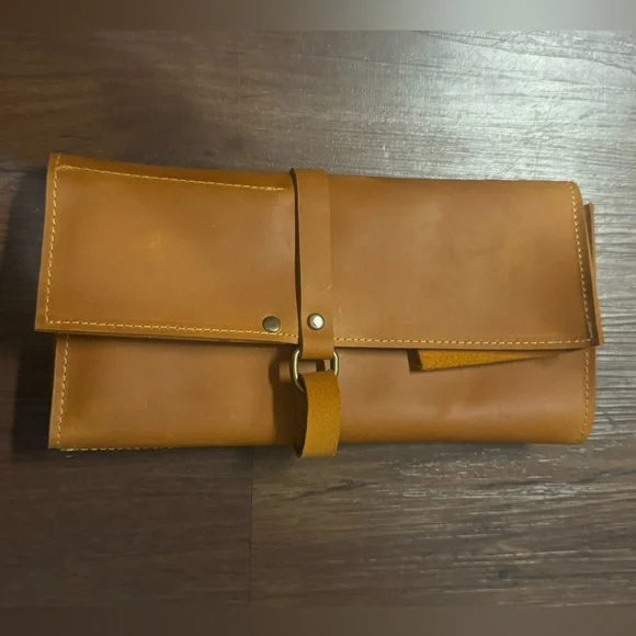 Leather Trifold Pen / Pencil / Tool Wrap Case