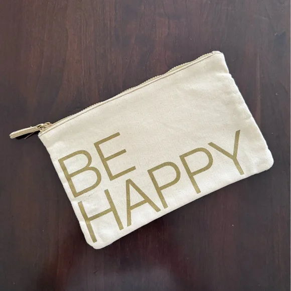 Be Happy Canvas Pouch
