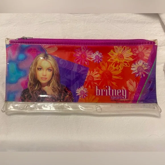 Britney Spears 2001 Pencil Case Pouch – Vintage Collectible 🎤✨