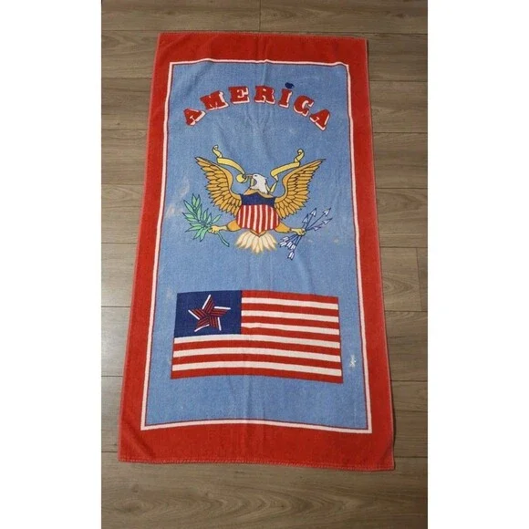 Vintage 1980s America Eagle Towel 57