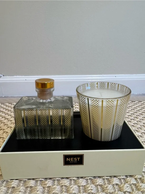 Nest Birchwood Pine Glass Candle and Diffuser Set
