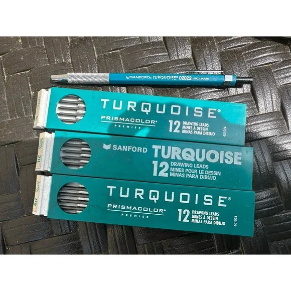 Vintage Sanford Turquoise 02022 Mechanical Pencil Japan & lead