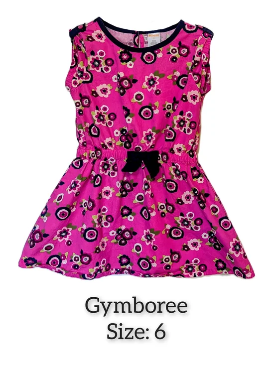 3/$15 Gymboree Pink Floral Bow Waist Dress