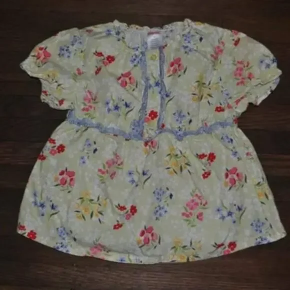 Gymboree Love Is In The Air Floral Blouse Size 5