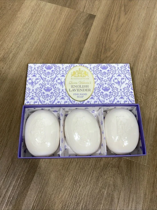 Queen Victoria's English Lavender Fine Hand Soap - White (3-Pack)