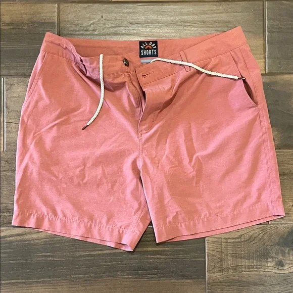 Faherty All Day Shorts 7” Rose Red