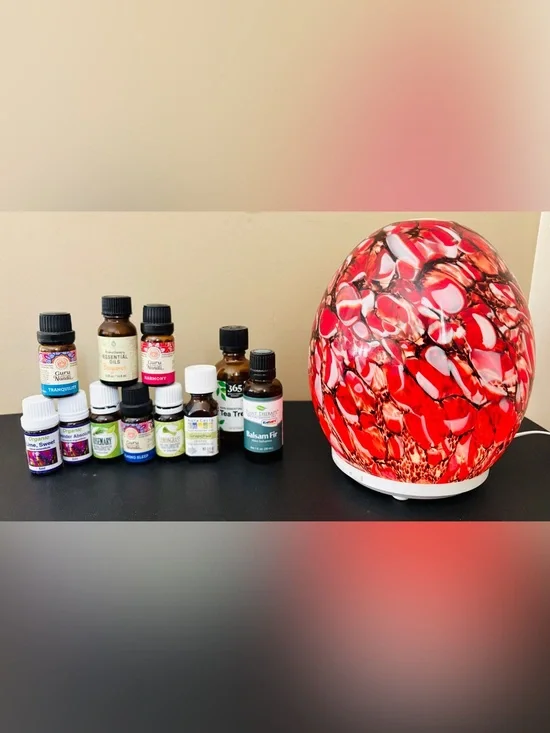 RUBY MARBLE OIL DIFFUSER (GREENAIR) 10 hrs with Essential Oils