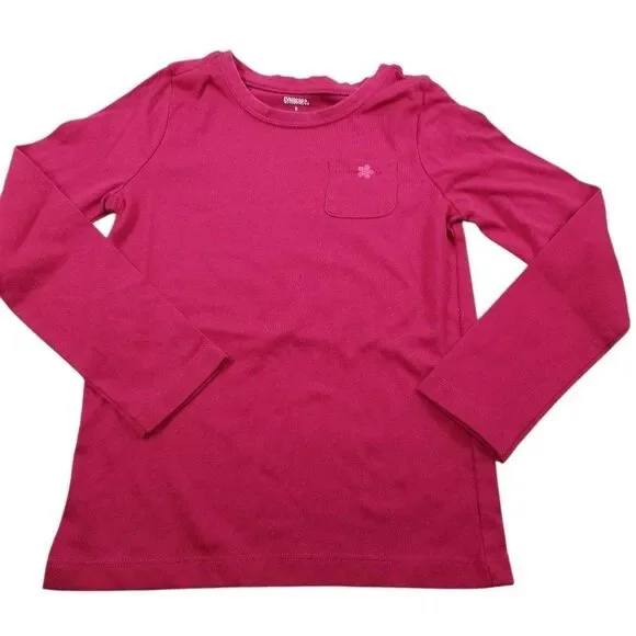 Gymboree solid pink longsleeve shirt 6