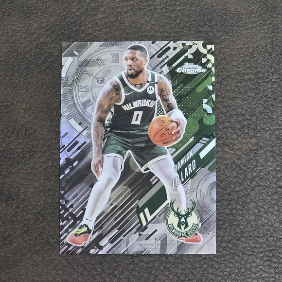2025–26 Topps Chrome Damian Lillard GO TIME Refractor #GT-10 Bucks NM
