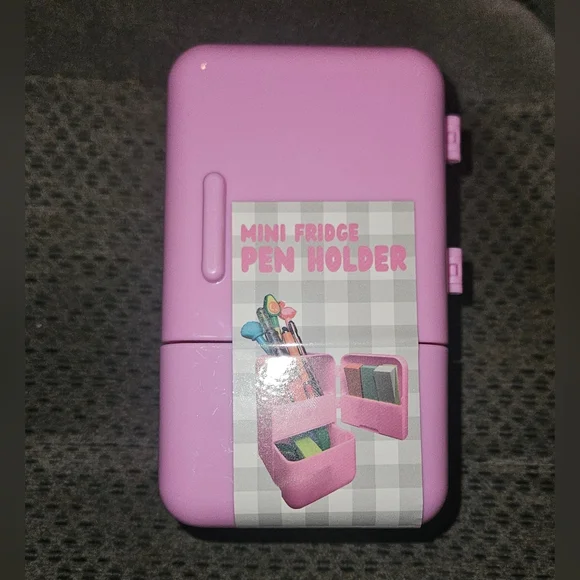 Mini Fridge Pen Holder (Or Makeup Brush Holder) *New* In Pink