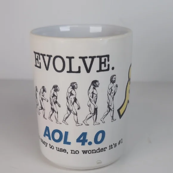 White AOL 4.0 Y2K Mug