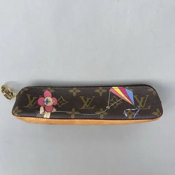 Louis Vuitton 2019 Monogram Christmas Animation Tokyo Elizabeth Pencil Pouch