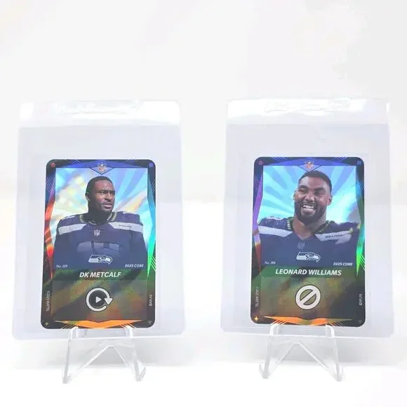 2025 UNO Elite NFL Wild Flux Foil SSP Seattle Seahawks Duo -Metcalf & Williams