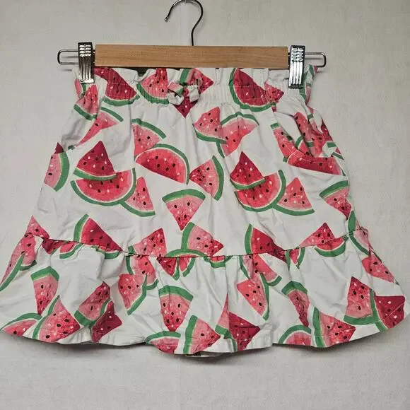 Gymboree White and pink Watermelon Print Skirt for girls