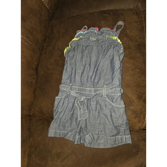 Gymboree‎ rainbow cabana jean romper size 5
