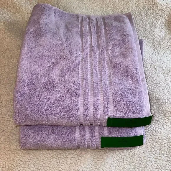 Kate Spade Lavender Purple Bath Towel Set - 2 Towels