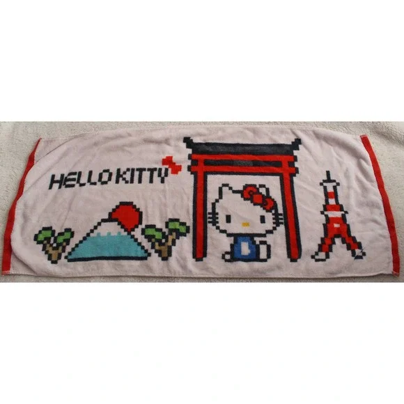 Hello Kitty Broadway Nanoblock Bath Towel