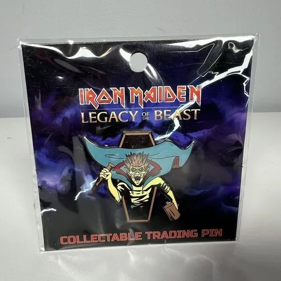 Iron Maiden LEGACY OF THE BEAST Vampire Hunter Lapel Pin New 2017
