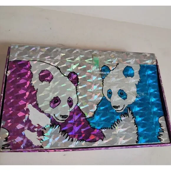 Vintage School Supply Pencil Box 1990s 90s Cool Critters Pandas Made In USA