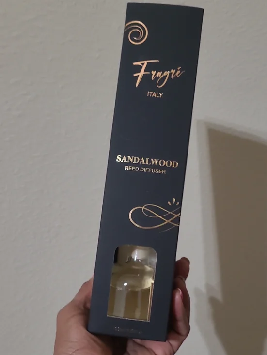 Fragre Sandalwood Reed Diffuser - Black & Gold