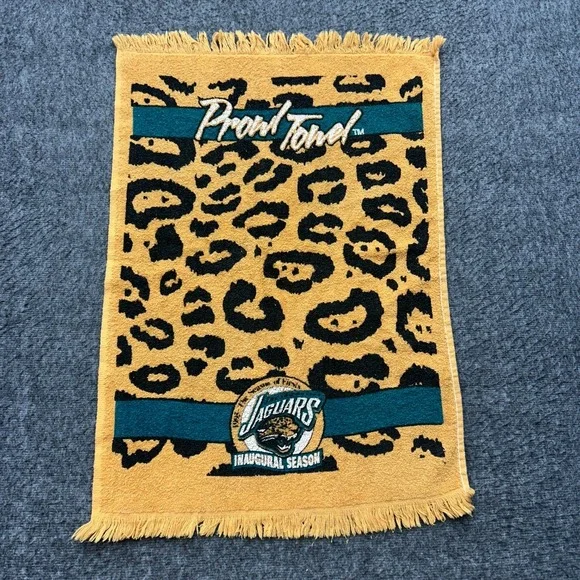 Jacksonville Jaguars Inaugural Prowl Towel NFL Promo Vintage 1995 Mcarthur