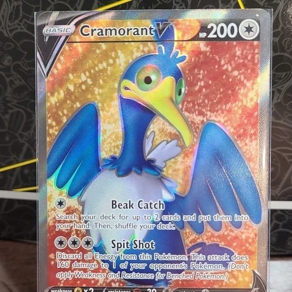 Cramorant V 198/202 Sword & Shield Base Ultra Rare Holo Pokemon Card Mint