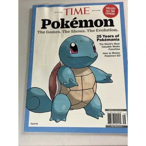Pokemon Squirtle Time Magazine 2024 Special Edition- 25 Years Pokemon In America