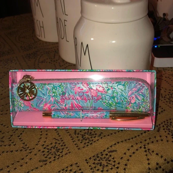 Lilly Pulitzer Pouch & Pen Set Best Fishes