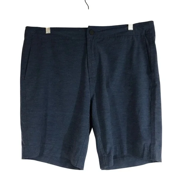 Faherty All Day Shorts Men's Blue Heathered Casual Everyday Performance Medium