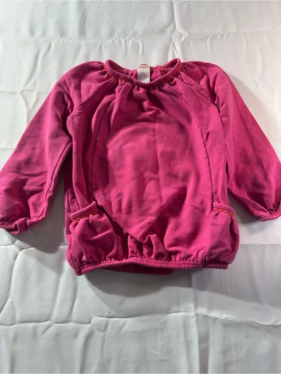 Gymboree 5 Hot Pink Girls' Gathered Neck Pullover