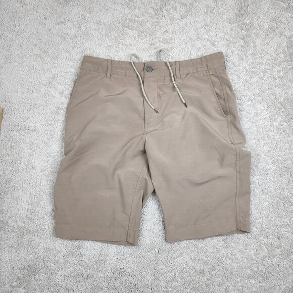 Faherty All Day Shorts Drawstring Men 31 Brown Stretch 11” Performance Hybrid