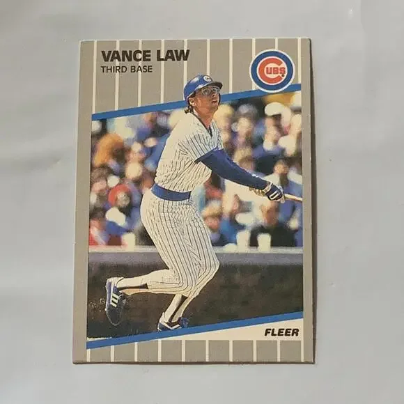 1989 Fleer Vance Law Chicago Cubs Baseball Card #430‎