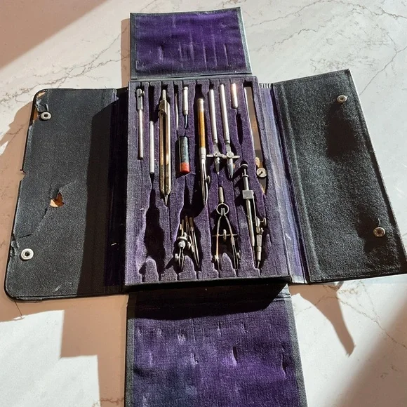 Vintage Drafting Drawing Set