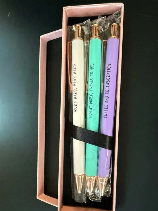 Pastel Trio Ballpoint Pen Set - Cream, Mint & Lavender