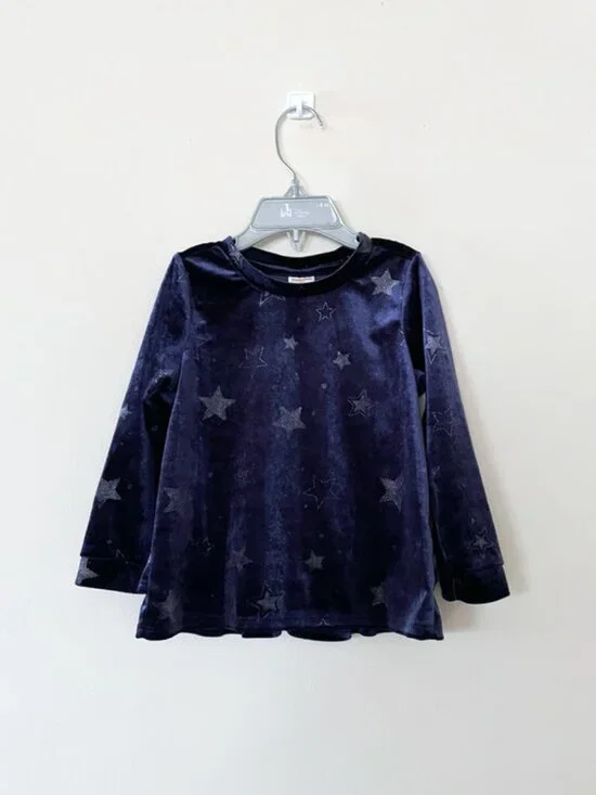 Gymboree Midnight Blue Toddlers Dress With Shinny Stars