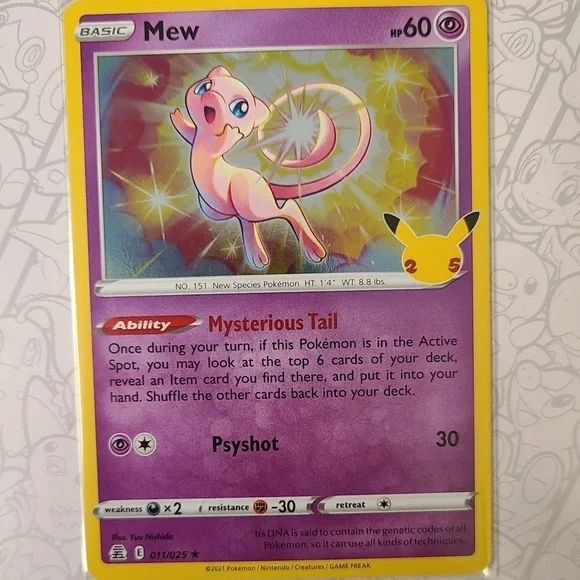 Mew 011/025 25th Anniversary Celebration Pokemon TCG