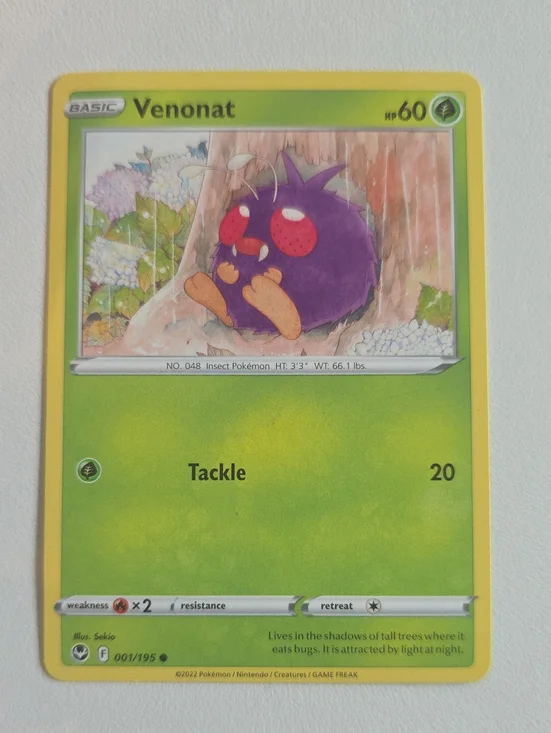 Pokemon Venonat Card