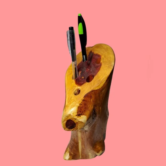 UNIQUE CEDAR Handcrafted Pen Holder