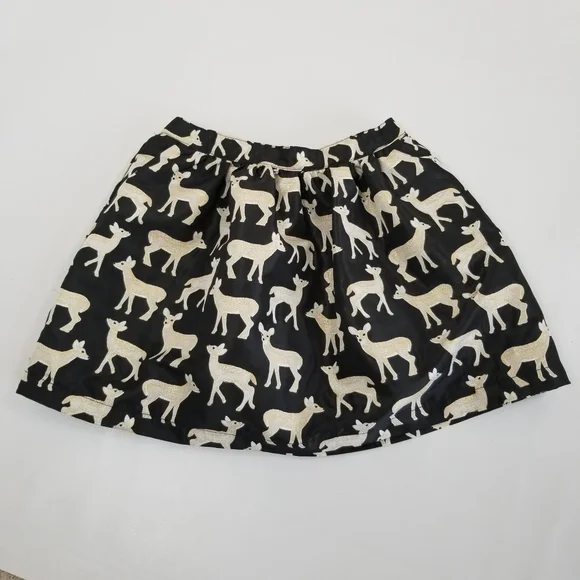 Gymboree Deer Print Skirt Girls L 14 NWOT