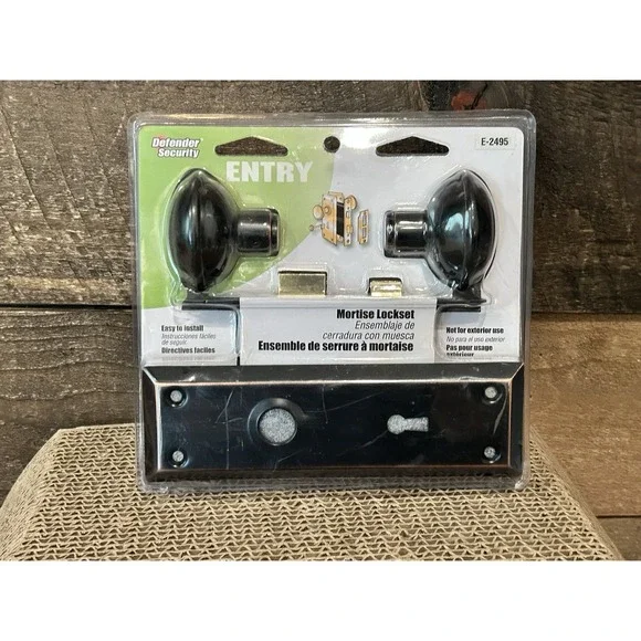 DEFENDER SECURITY MORTISE KEYED LOCK SET E-2495 CLASSIC BRONZE INTERIOR DOOR NEW