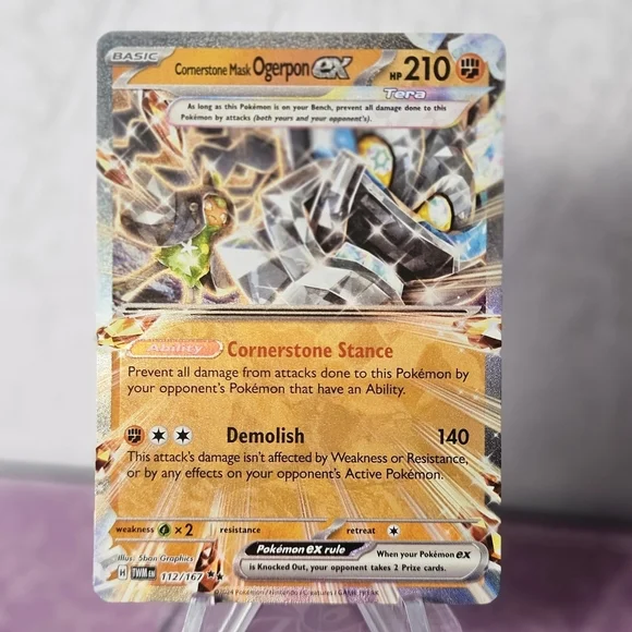 Cornerstone Mask Ogerpon EX 112/167 Pokémon TCG Holo Rare