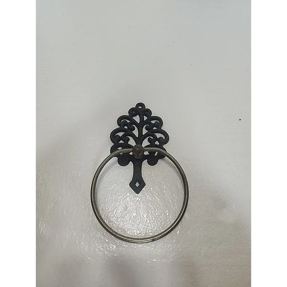 Art Nouveau Tree of Life Towel Ring Cast Iron
