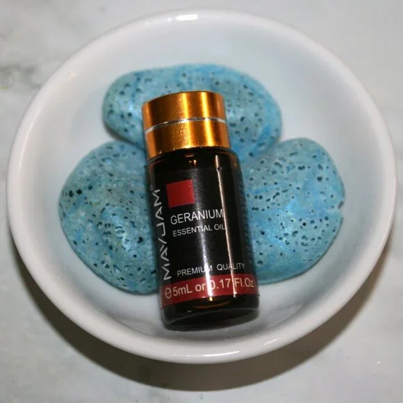 HAND CRAFTED Geranium Starter Aroma Stone Aromatherapy Essential Oil Diffuser