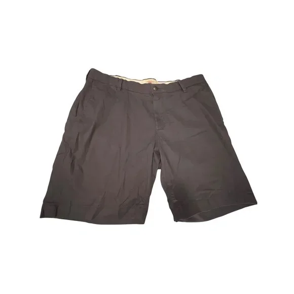 Faherty Mens Navy Shorts Size 35 Classic Fit Cotton Blend With Button & Zip Clos