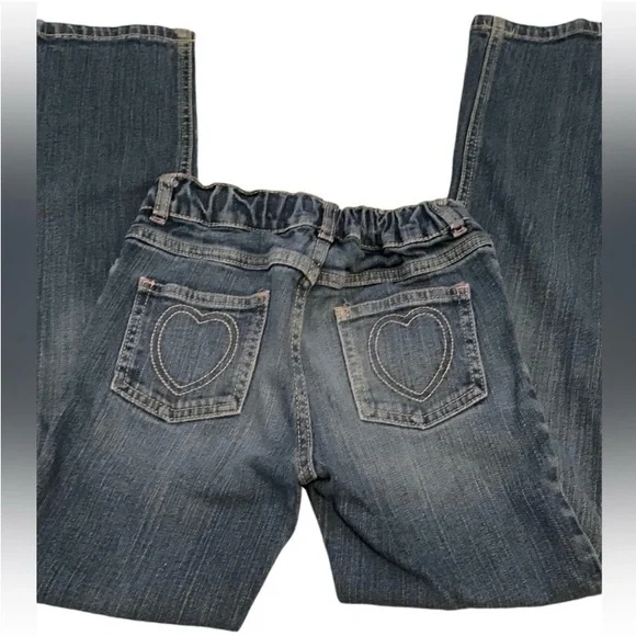 Gymboree Heart Pocket Blue Jeans Size 10 Adjustable Waist