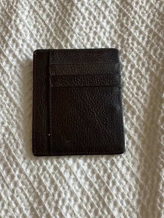 Men's Black Leather Card Holder Wallet - Minimalist Design