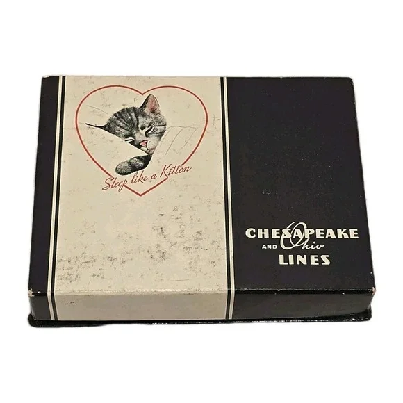 Chesapeake & Ohio Lines 1930s-50s Vintage Cat Playing Cards GUC